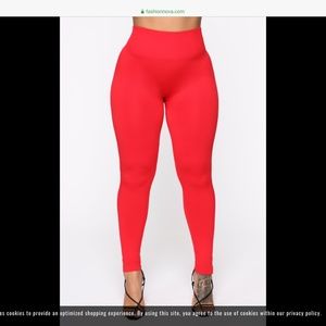 Fashion Nova Pants - Red leggings Fashion Nova Pants - Red leggings